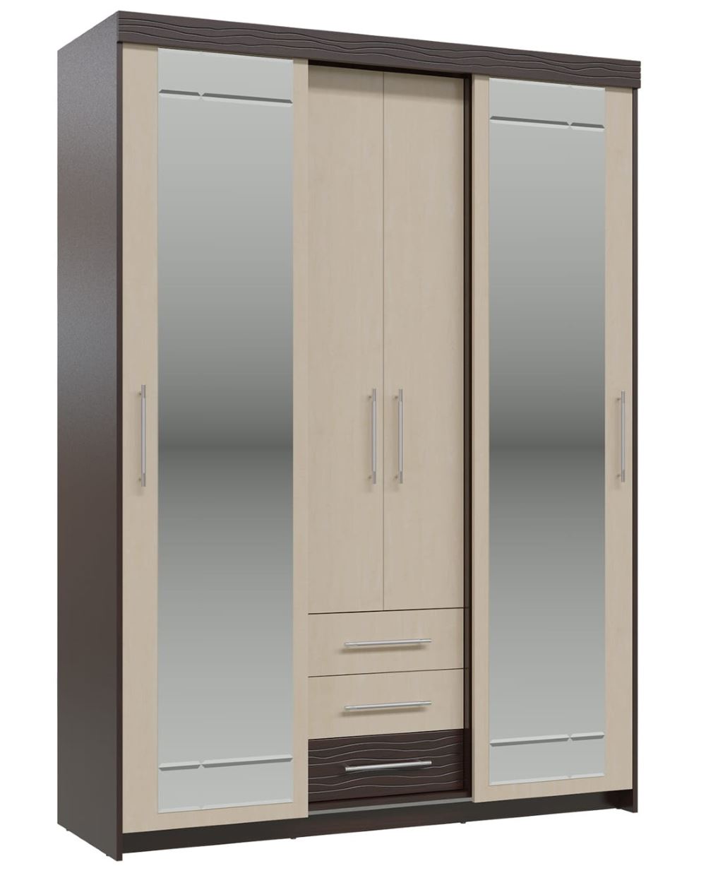 Фото Шкаф-купе с ящиками Олимп (2 двери) от производителя Гранд Кволити в Нижнегорске по цене 36&nbsp;860 ₽