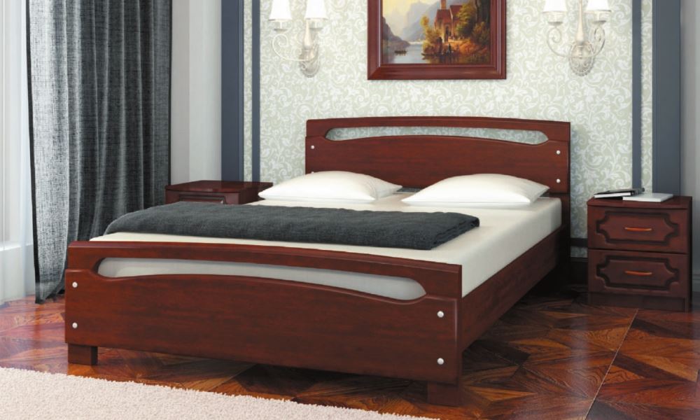 Фото Кровать двуспальная Камелия-2 (СМ 160х200) без основания с универсальными царгами от производителя Браво-мебель в Нижнегорске по цене 17 950 ₽