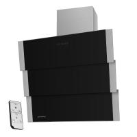 Вытяжка наклонная Cascada 90 (900х415хh1100(1400)) (Материал Металл/Стекло , Цвет Металлик/Черный) в Нижнегорске от производителя в интернет магазине Планета Комфорта Вытяжка наклонная Cascada 90 (900х415хh1100(1400)) (Материал Металл/Стекло , Цвет Металлик/Черный) в Нижнегорске от производителя