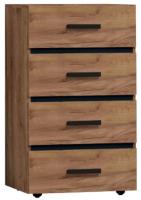 Комод Натура (Nature)-45 (дуб табачный craft-черный (Глазов) ) в Нижнегорске от производителя 