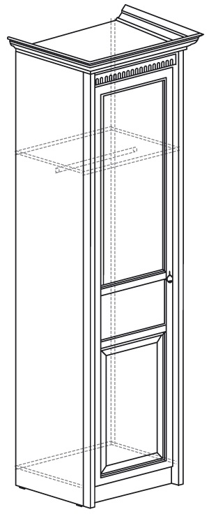 Фото Шкаф Лючия 182 (60) однодверный от производителя Яна в Нижнегорске по цене 18 440 ₽