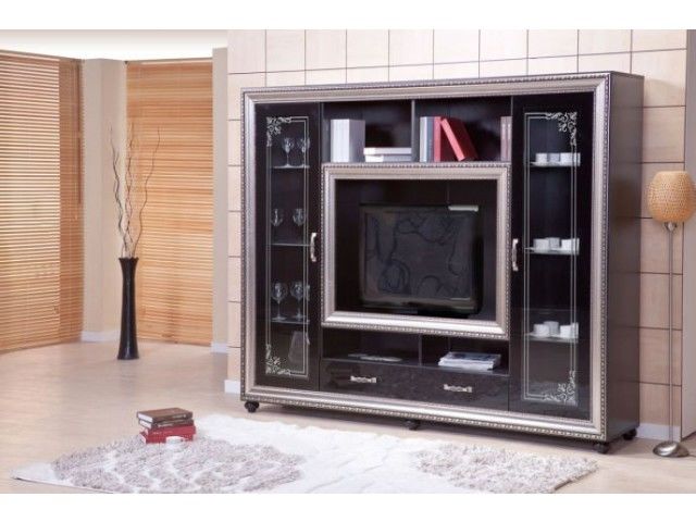 Фото Гостинная Элизабет ТВ-витрина (2302х506хh1934) от производителя  в Нижнегорске по цене 44 120 ₽