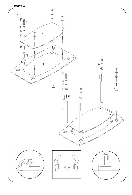 Фото Стол обеденный Signal Twist A от производителя Signal в Нижнегорске по цене 22 690 ₽