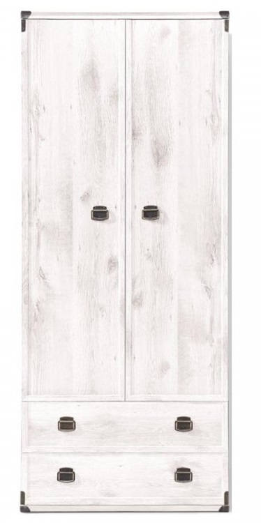 Фото Шкаф Индиана JSZFN2D2S (80) двухдверный (с полками) от производителя Black Red White (БРВ) в Нижнегорске по цене 28 400 ₽