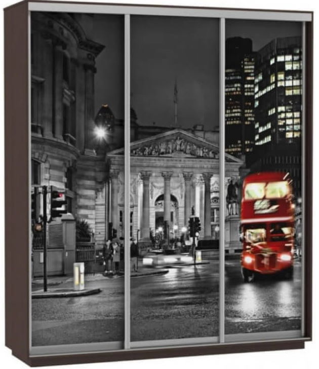 Фото Шкаф-купе Экспресс Трио Фото (1,8х0,6х2,2 - 3 двери) от производителя Мебельная компания Е1 в Нижнегорске по цене 44&nbsp;410 ₽