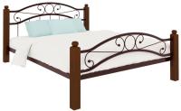 Кровать двуспальная Надежда Lux Plus (СМ 160х200) трубка металл в интернет магазине Планета Комфорта Фото derevyannye-krovati кровать двуспальная надежда lux plus (см 160х200) трубка металл производитель Милсон