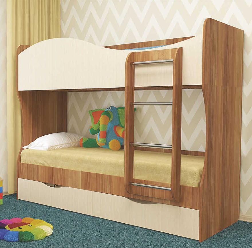 Фото Кровать 2-х ярусная Кузя (СМ 80х200) от производителя Пирамида в Нижнегорске по цене 20&nbsp;430 ₽