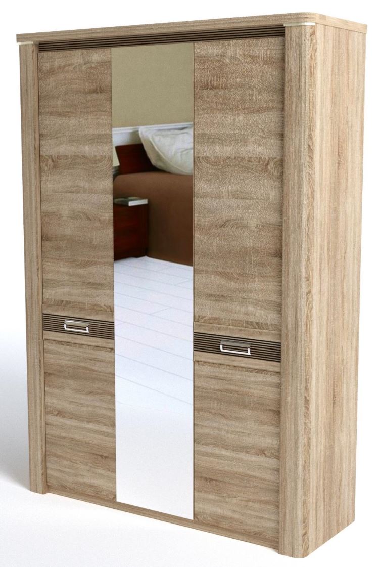 Фото Шкаф Магнолия (160) трехдверный от производителя СБК в Нижнегорске по цене 36&nbsp;070 ₽