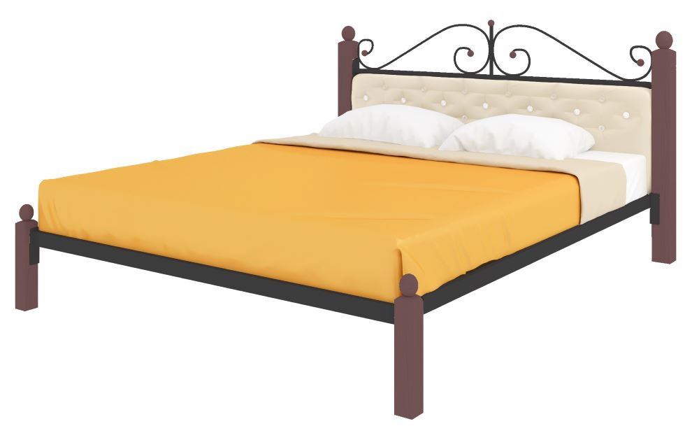 Фото Кровать двуспальная Диана Lux мягкая (СМ 160х200) трубка металл от производителя Милсон в Нижнегорске по цене 23 340 ₽