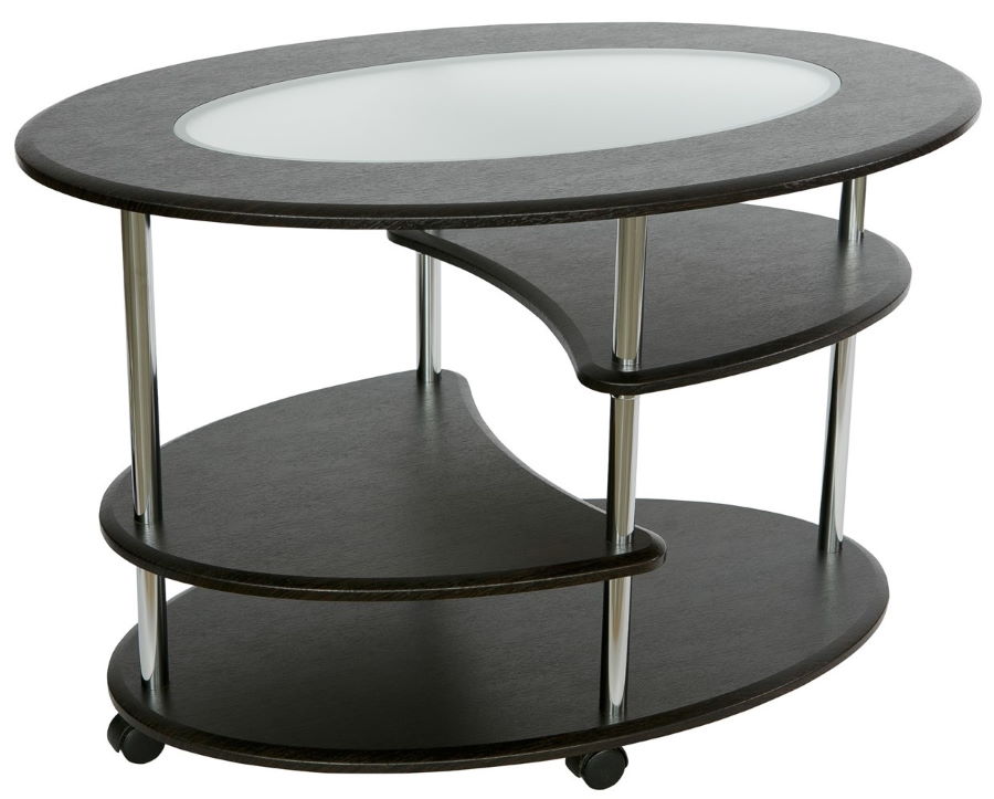 Фото Стол журнальный Эллипс (стекло) от производителя Калифорния в Нижнегорске по цене 9&nbsp;060 ₽