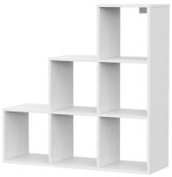 Стеллаж Токио (лесенка) (белый текстурный (No name) ) в Нижнегорске от производителя в интернет магазине Планета Комфорта Стеллаж Токио (лесенка) (белый текстурный (No name) ) в Нижнегорске от производителя