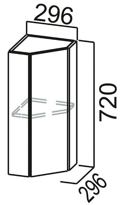 Фото Кухня Геометрия шкаф навесной Ш300тз от производителя SV-мебель в Нижнегорске по цене 4 930 ₽