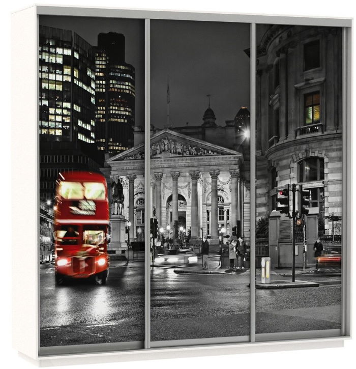 Фото Шкаф-купе Экспресс Трио Фото (2,4х0,6х2,2 - 3 двери) от производителя Мебельная компания Е1 в Нижнегорске по цене 58&nbsp;640 ₽