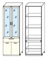 Кухня Диана-4 (ЛДСП) шкаф 800 (ШП-2) (белый, ясень шимо светлый (Фант-мебель) ) в Нижнегорске от производителя 