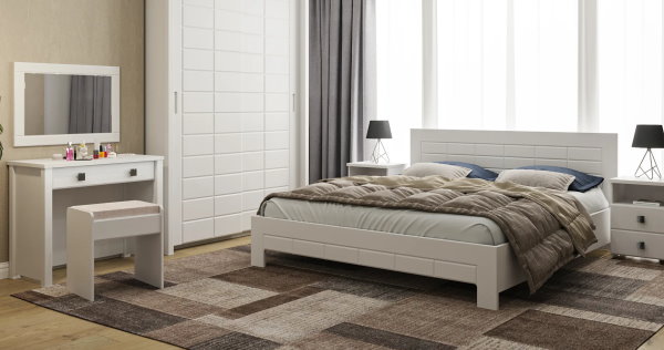 Фото Кровать двуспальная Изабель ИЗ-713К (СМ 180х200) без основания от производителя Компасс в Нижнегорске по цене 21&nbsp;980 ₽