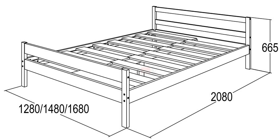 Фото Кровать-13 односпальная (СМ 90x200) с основанием от производителя Фант-мебель в Нижнегорске по цене 9 750 ₽