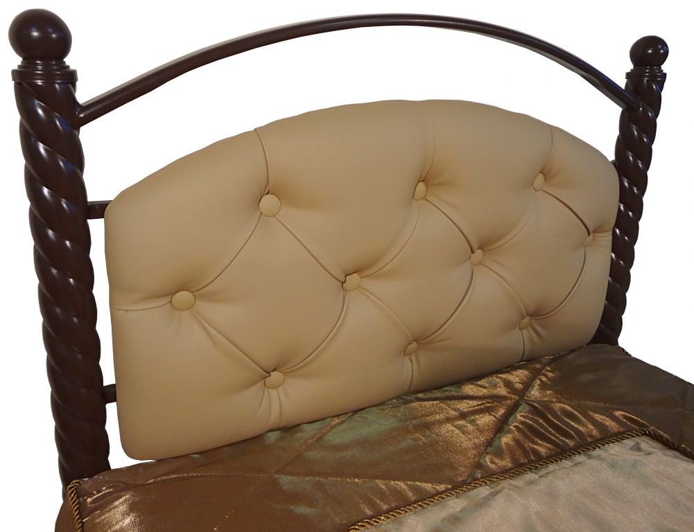 Фото Кровать односпальная Стефани-900 (СМ 90х200) основание металл трубка  от производителя Металл-Конструкция в Нижнегорске по цене 13 800 ₽