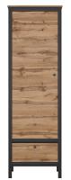 Шкаф Loft REG1D1S (дуб вотан, дуб вотан-черный (Black Red White (БРВ)) ) в Нижнегорске от производителя в интернет магазине Планета Комфорта Шкаф Loft REG1D1S (дуб вотан, дуб вотан-черный (Black Red White (БРВ)) ) в Нижнегорске от производителя