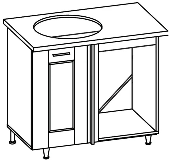 Фото Кухня Селена К-78 стол-мойка угловая 1000 левая от производителя Ставрополь Мебель в Нижнегорске по цене 3 630 ₽