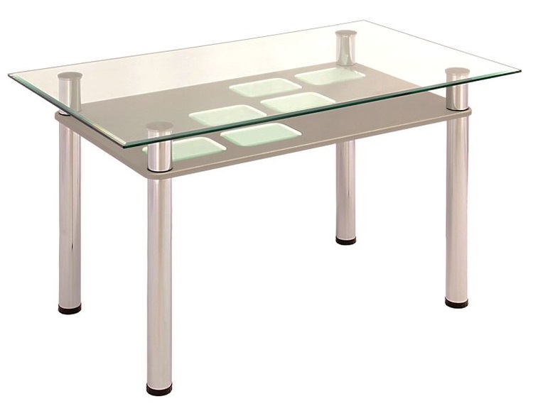 Фото Стол обеденный 3.0 с полкой мдф от производителя Мебель из стекла в Нижнегорске по цене 12&nbsp;330 ₽