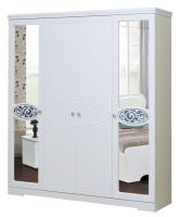 Шкаф Ольга-12 МДФ (187) четырехдверный (белый, белый глянец,(Фант-мебель)) в Нижнегорске от производителя 