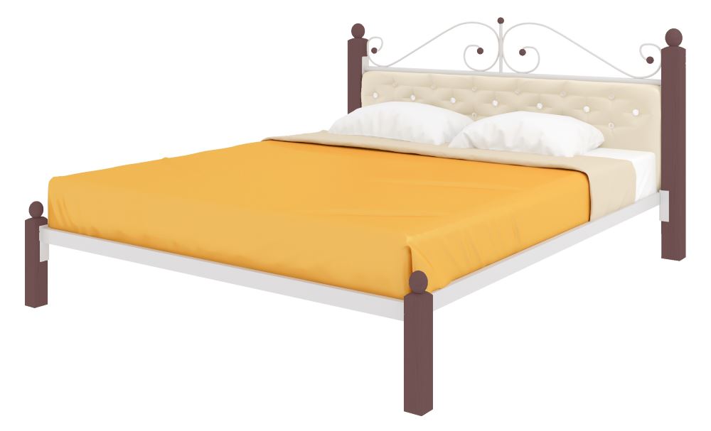 Фото Кровать двуспальная Диана Lux мягкая (СМ 180х200) трубка металл от производителя Милсон в Нижнегорске по цене 24 300 ₽
