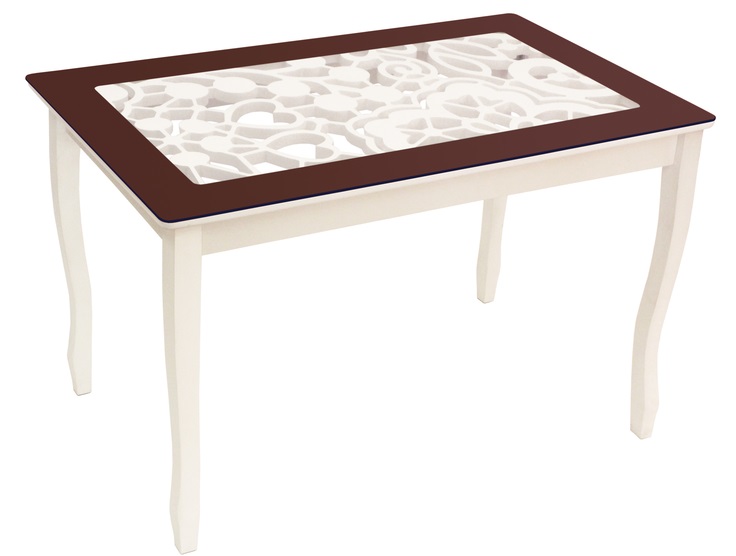 Фото Стол обеденный Стиль 2 Ажур III от производителя Мебель из стекла в Нижнегорске по цене 13 770 ₽