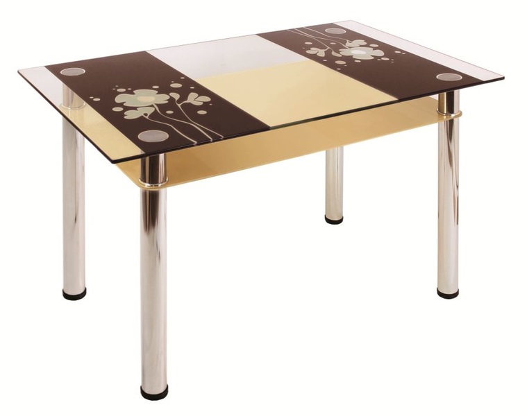 Фото Стол обеденный 3.7 с полкой  от производителя Мебель из стекла в Нижнегорске по цене 11&nbsp;680 ₽