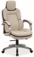 Кресло компьютерное Signal Q-388 (Материал обивки: экокожа, цвет обивки: кремовый-коричневый (Signal) ) в Нижнегорске от производителя 