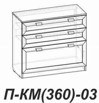 Фото Комод Элит Д-КМ(360)-02 от производителя Сантан в Нижнегорске по цене 7 810 ₽