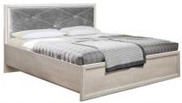Кровать двуспальная Сохо 32.25-01 (СМ 140х200) с подъемным механизмом ( 140х200 , ЛДСП/ткань , бетон пайн белый-бетон пайн патина , с подъемным мех. , с коробом , без матраса (Олмеко) ) в Нижнегорске от производителя 