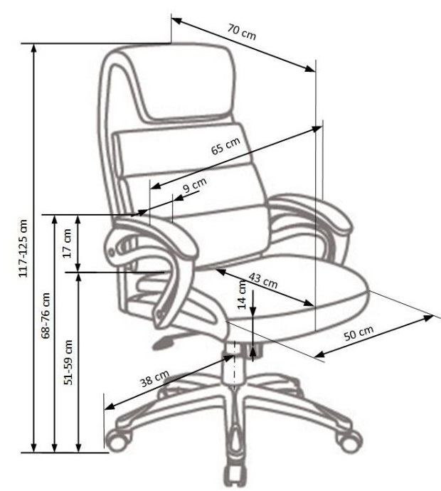Фото Кресло для руководителя Halmar Sidney от производителя Halmar  в Нижнегорске по цене 33&nbsp;780 ₽