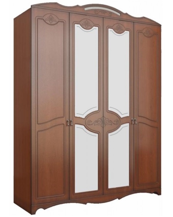 Фото Шкаф Лотос лакированный ШР-4 (178) четырехдверный от производителя Браво-мебель в Нижнегорске по цене 55&nbsp;190 ₽