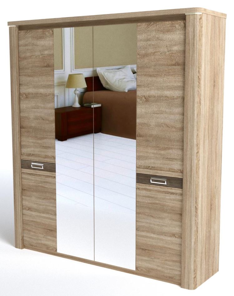 Фото Шкаф Магнолия (205) четырехдверный от производителя СБК в Нижнегорске по цене 43 150 ₽