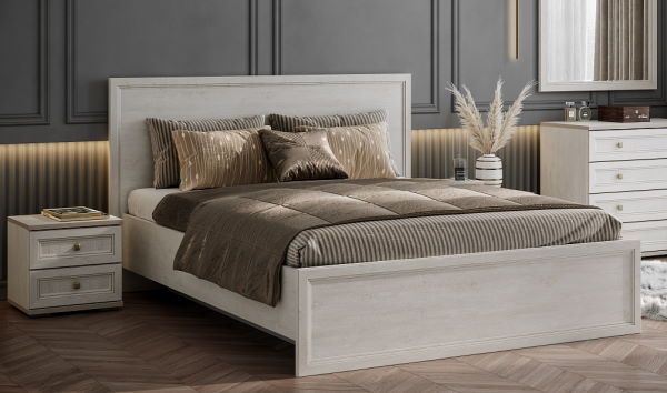 Фото Кровать двуспальная Александрия КР-101 (СМ 180х200) без основания от производителя SV-мебель в Нижнегорске по цене 27 440 ₽