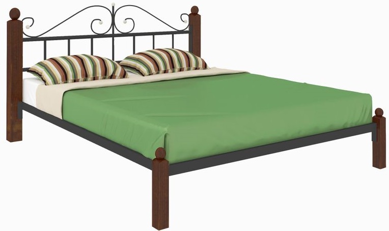 Фото Кровать двуспальная Диана Lux (СМ 160х190) трубка металл от производителя Милсон в Нижнегорске по цене 20 000 ₽