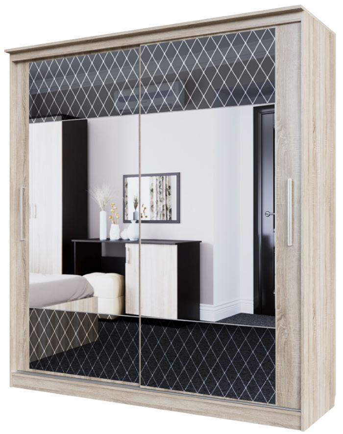 Фото Шкаф-купе №19 Классик черный (2,0 - 2 двери) от производителя SV-мебель в Нижнегорске по цене 46 560 ₽