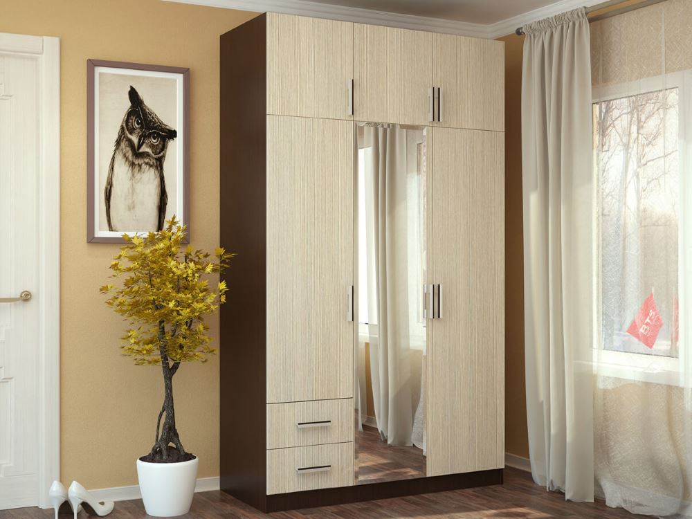 Фото Шкаф с ящиками (129) трехдверный от производителя БТС  в Нижнегорске по цене 15 340 ₽