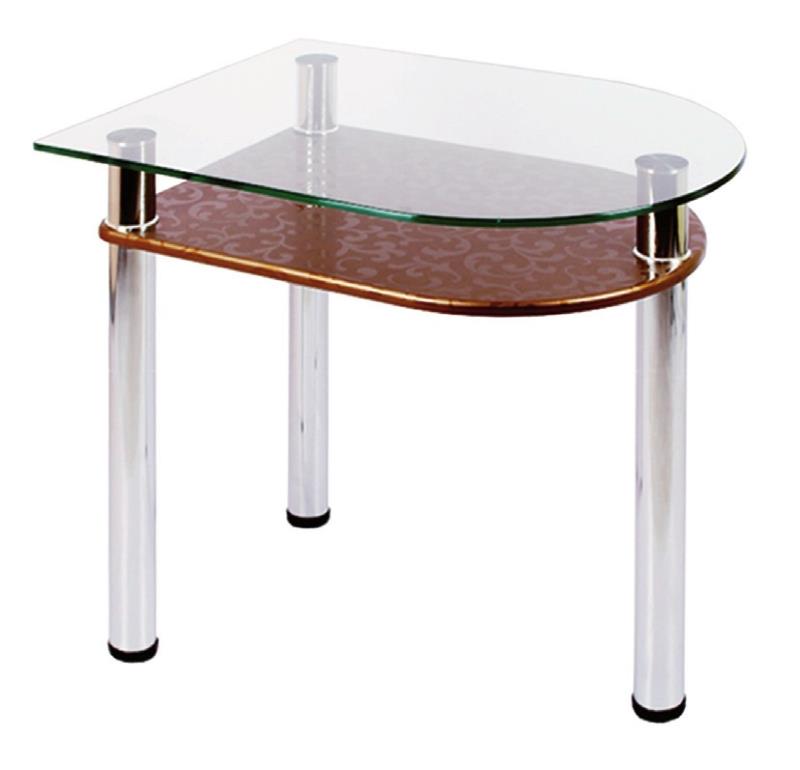 Фото Стол обеденный 4.4 с полкой  от производителя Мебель из стекла в Нижнегорске по цене 4 270 ₽