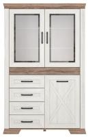 Шкаф Marselle REG2W1D4S (ясень снежный-дуб сонома темный, ясень снежный-дуб сонома темный (Black Red White (БРВ)) ) в Нижнегорске от производителя 