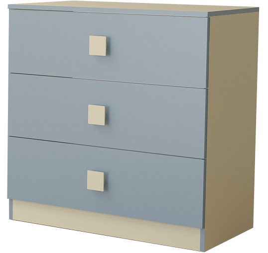 Комод Радуга 800 (бежевый-василек (Горизонт) )