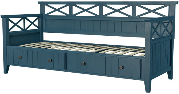 Фото Кровать односпальная Амелия (СМ 80х200) с выдвижными ящиками, без основания с универсальными царгами от производителя Браво-мебель в Нижнегорске по цене 29&nbsp;730 ₽