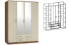 Фото Шкаф Светлана (168) четырехдверный от производителя Мебель Маркет в Нижнегорске по цене 34&nbsp;440 ₽