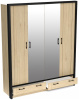Фото Шкаф Бостон (180) четырехдверный (2 зеркала) от производителя СБК в Нижнегорске по цене 34&nbsp;930 ₽