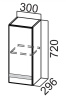 Фото Кухня Соло шкаф навесной Ш300 от производителя  в Нижнегорске по цене 4&nbsp;230 ₽