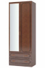 Фото Шкаф Лакированный ШР-2 (82) двухдверный с зеркалом от производителя Браво-мебель в Нижнегорске по цене 19&nbsp;310 ₽