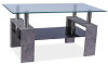 Стол журнальный Signal Lisa II (мдф, стекло-прозрачное,  серый (Signal) )