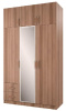 Шкаф с ящиками (129) трехдверный (ясень шимо , ясень шимо ,(БТС))