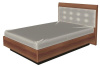 Кровать двуспальная Мелисса КР-1852 (СМ 140х200) с подъемным механизмом ( 140х200 , ЛДСП/МДФ , слива валлис комбинированный , с подъемным мех. , с коробом , без матраса (Лером) )